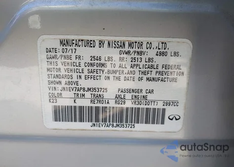 2018 Infiniti Q50 3.0T Luxe from USA, damaged, VIN JN1EV7AP8JM353725